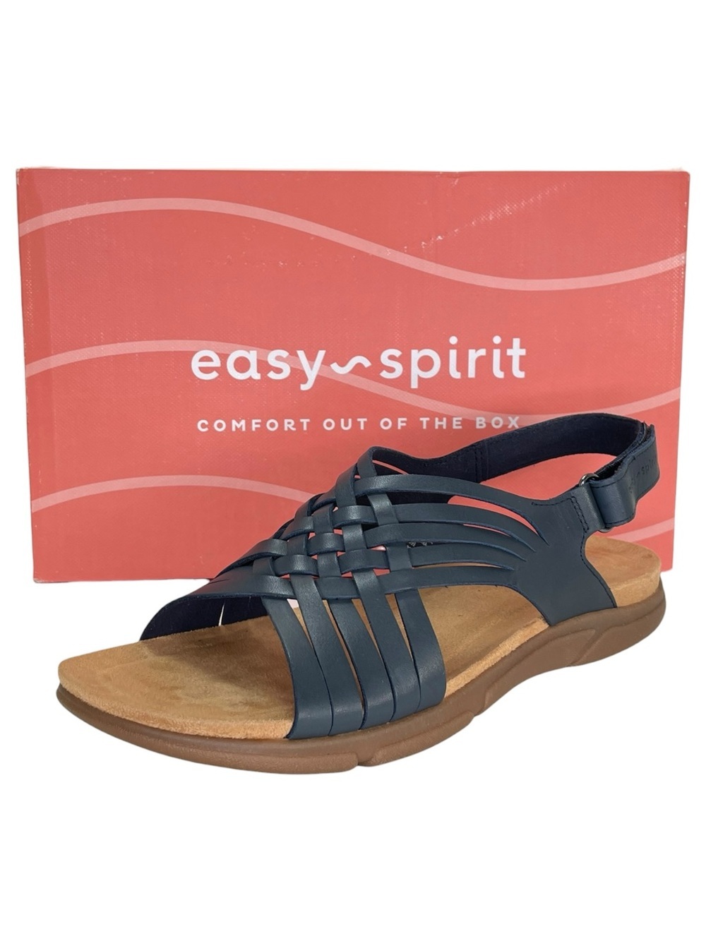 Easy Spirit Mar Dark Blue Leather Slingback Womens Sandals Size 9.5M - Picture 14 of 14